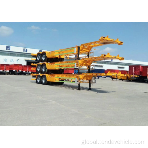 Frame Container Semi Trailer 20ft Container Skeleton Chassis Trailer Factory